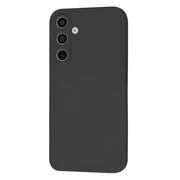 Husa pentru  Samsung Galaxy A55 Liquid Silicone cu MagSafe, subțire, captusita cu microfibra, anti amprentă, protectie cameră foto, Negru