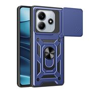 Husa pentru  Xiaomi Redmi Note 14 5G Ring Armor Kickstand Tough Rugged Cover cu protectie camera, Albastru