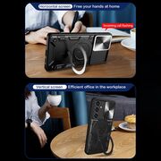 Husa pentru  Xiaomi Redmi Note 14 cu protecție pentru cameră și suport magnetic integrat Ring Shockproof, Mov