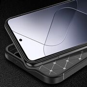 Husa de protectie pentru  Xiaomi 15 Auto Focus Slim, Anti-Scratch, cu fibra de carbon si protectie lentile - Negru