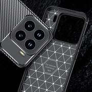 Husa de protectie pentru  Xiaomi 15 Auto Focus Slim, Anti-Scratch, cu fibra de carbon si protectie lentile - Negru