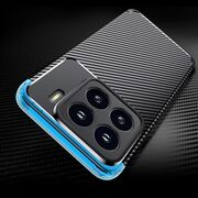 Husa de protectie pentru  Xiaomi 15 Auto Focus Slim, Anti-Scratch, cu fibra de carbon si protectie lentile - Negru
