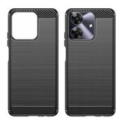 Husa pentru Realme Note 60 Carbon Liquid Silicone, Negru