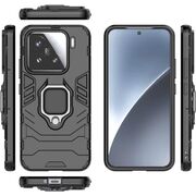 Husa pentru  Xiaomi 15 Pro cu inel Ring Armor Kickstand Tough, Negru