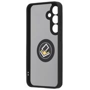 Husa de protectie pentru  Samsung Galaxy S25 premium cu inel stand rotativ, suport magnetic si bumper anti-alunecare - Negru mat