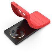 Husa pentru  Honor Magic 7 Lite Liquid Silicone, Microfibre Lining, Non-Slip Airbag Design, Bordeaux