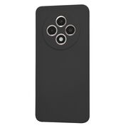 Husa pentru  Oppo Reno 12F, 12FS Liquid Silicone cu MagSafe, subțire, captusita cu microfibra, anti amprentă, protectie cameră foto, Negru