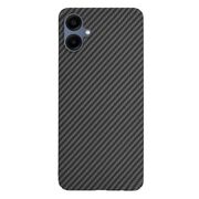 Husa pentru  Samsung Galaxy A06 CarbonFiber UltraSlim, Lightweight, Negru