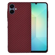 Husa pentru  Samsung Galaxy A06 CarbonFiber UltraSlim, Lightweight, Rosu