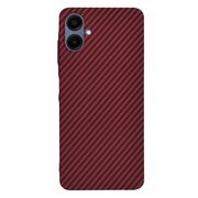 Husa pentru  Samsung Galaxy A06 CarbonFiber UltraSlim, Lightweight, Rosu