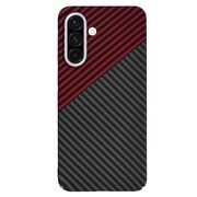 Husa pentru  Samsung Galaxy A36 CarbonFiber UltraSlim, Lightweight, Rosu inchis