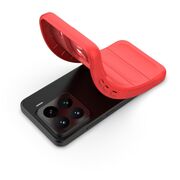 Husa pentru  Xiaomi 15 Liquid Silicone, Microfibre Lining, Non-Slip Airbag Design, Bordeaux