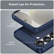 Husa pentru Samsung Galaxy S25+ Carbon Liquid Silicone, Albastru