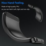 Husa pentru Samsung Galaxy S25 Carbon Liquid Silicone, Negru