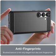 Husa pentru Samsung Galaxy S25 Carbon Liquid Silicone, Negru