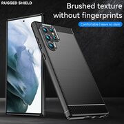 Husa pentru Samsung Galaxy S25 Ultra Carbon Liquid Silicone, Negru
