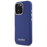 Husa premium pentru  iPhone 16 Pro Max Karl Lagerfeld compatibila Magsafe - Albastru