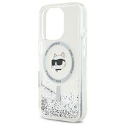 Husa premium pentru  iPhone 16 Pro Max Karl Lagerfeld compatibila Magsafe - Argintiu