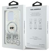 Husa premium pentru  iPhone 16 Pro Max Karl Lagerfeld compatibila Magsafe - Sclipici
