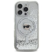 Husa premium pentru  iPhone 16 Pro Max Karl Lagerfeld compatibila Magsafe - Sclipici