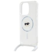 Husa premium pentru  iPhone 16 Pro Max Karl Lagerfeld compatibila Magsafe - Transparent