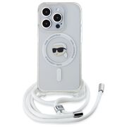 Husa premium pentru  iPhone 16 Pro Max Karl Lagerfeld compatibila Magsafe - Transparent