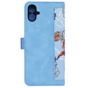 Husa tip carte pentru  Samsung Galaxy A06, functie stand si port carduri, Albastru