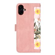 Husa tip carte pentru  Samsung Galaxy A06, functie stand si port carduri, Roz