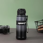 Termos - Sticlă sport termoizolantă, din oțel inoxidabil 316, dublu strat, 680ml, negru