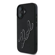 Karl lagerfeld - 3d design (klhcp16s3drksdlk) - iphone 16 - rubber signature