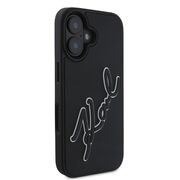 Karl lagerfeld - 3d design (klhcp16s3drksdlk) - iphone 16 - rubber signature