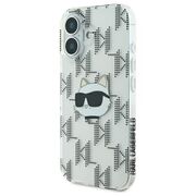 Husa premium pentru  iPhone 16 Karl Lagerfeld superior quality - Argintiu mat