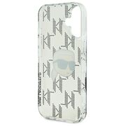 Husa premium pentru  iPhone 16 Karl Lagerfeld superior quality - Gri deschis