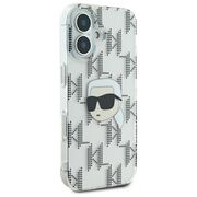 Husa premium pentru  iPhone 16 Karl Lagerfeld superior quality - Gri deschis
