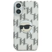 Husa premium pentru  iPhone 16 Karl Lagerfeld superior quality - Gri deschis
