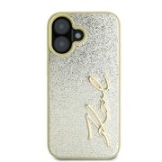 Husa premium pentru  iPhone 16 Karl Lagerfeld superior quality - Auriu