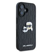 Husa premium pentru  iPhone 16 Karl Lagerfeld superior quality - Negru imprimat