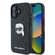 Husa premium pentru  iPhone 16 Karl Lagerfeld superior quality - Negru print