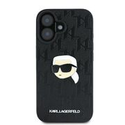 Husa premium pentru  iPhone 16 Karl Lagerfeld superior quality - Negru print