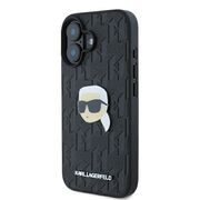 Husa premium pentru  iPhone 16 Karl Lagerfeld superior quality - Negru print