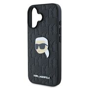 Husa premium pentru  iPhone 16 Karl Lagerfeld superior quality - Negru print