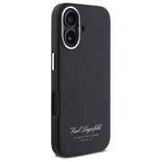 Husa premium pentru  iPhone 16 Karl Lagerfeld superior quality - Negru royal