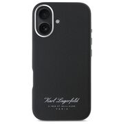 Husa premium pentru  iPhone 16 Karl Lagerfeld superior quality - Negru royal