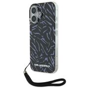 Husa premium pentru  iPhone 16 Karl Lagerfeld superior quality - Negru carbon