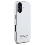 Husa premium pentru  iPhone 16 Karl Lagerfeld superior quality - Alb