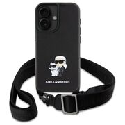Husa premium pentru  iPhone 16 Karl Lagerfeld superior quality - Negru denim