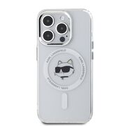Husa premium pentru  iPhone 15 Pro Karl Lagerfeld compatibila Magsafe - Argintiu