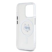 Husa premium pentru  iPhone 15 Pro Karl Lagerfeld compatibila Magsafe - Argintiu