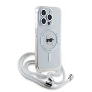 Husa premium pentru  iPhone 15 Pro Karl Lagerfeld compatibila Magsafe - Gri 