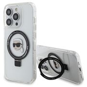Husa premium pentru  iPhone 15 Pro Karl Lagerfeld compatibila Magsafe - Gri antracit